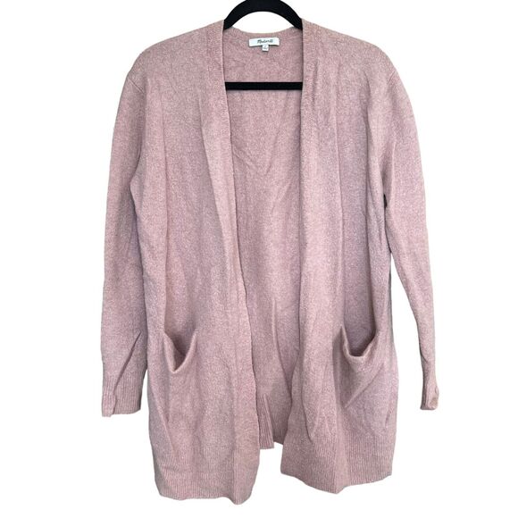 Madewell Womens Cozy Walker Cardigan Small Pink Wool Alpaca Open Front Neutral - Picture 1 of 7